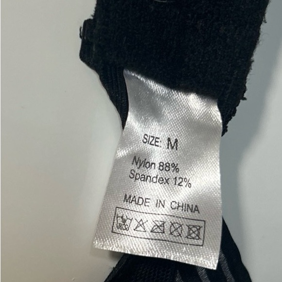 Black Stretchy Polka Dots Mesh Padded Bra Size Medium - Picture 7 of 9